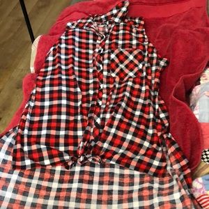 Checkered muscle type shirt. Size 2x.